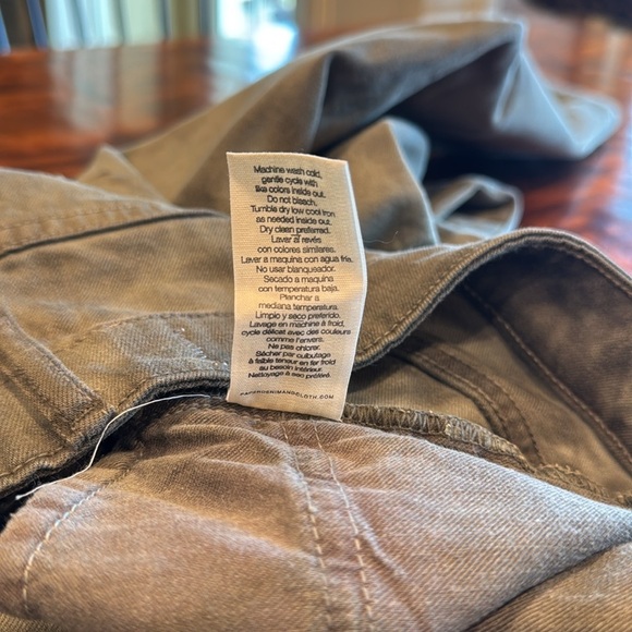 NWT Paper Denim & Cloth Olive Jeans with Light Acid Wash  Size 30 - Picture 3 of 8